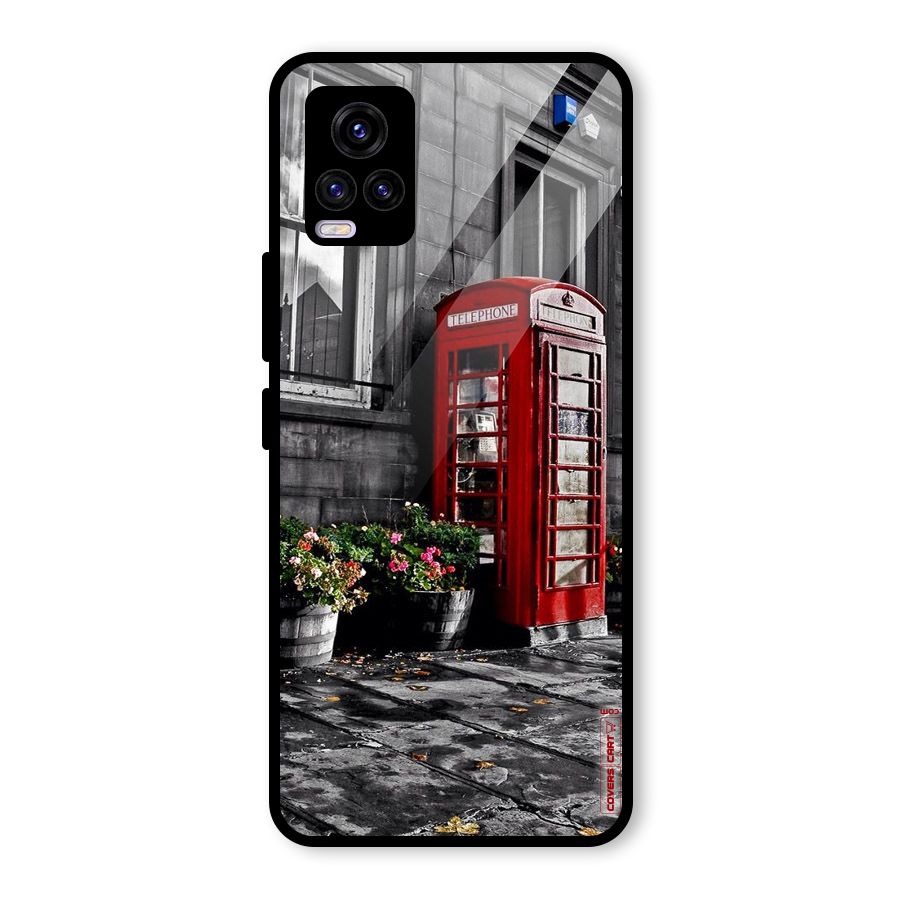 Flower And Booth Glass Back Case for Vivo V20 2021