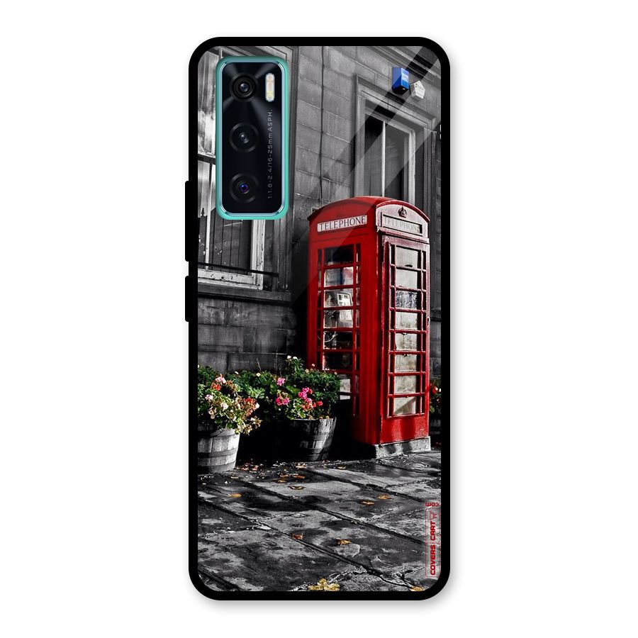 Flower And Booth Glass Back Case for Vivo V20 SE