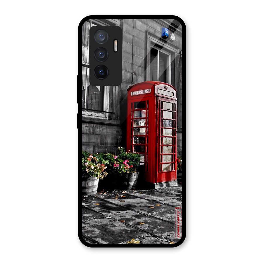 Flower And Booth Glass Back Case for Vivo V23e