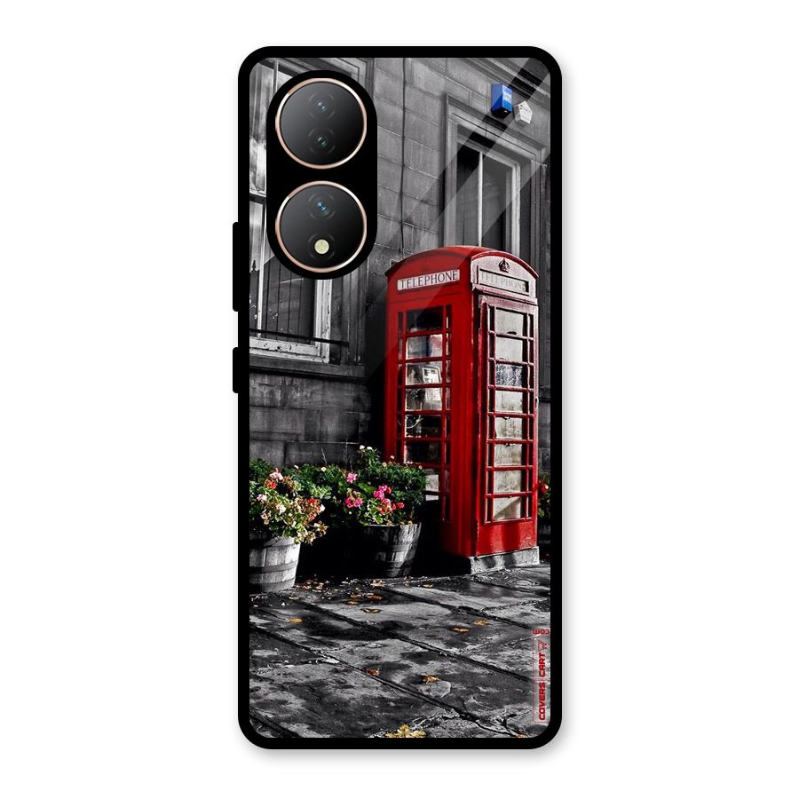 Flower And Booth Glass Back Case for Vivo Y100