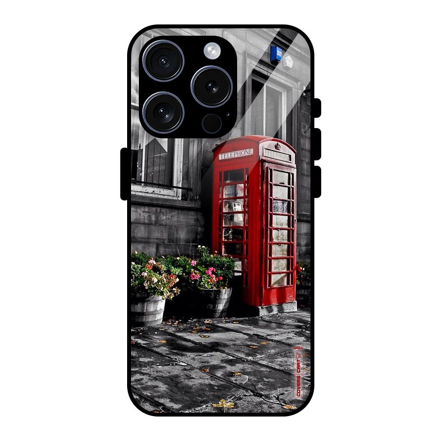 Flower And Booth Glass Back Case for iPhone 15 Pro