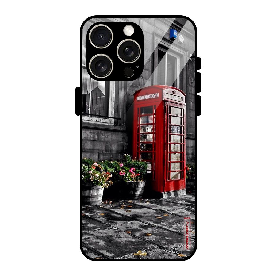 Flower And Booth Glass Back Case for iPhone 15 Pro Max