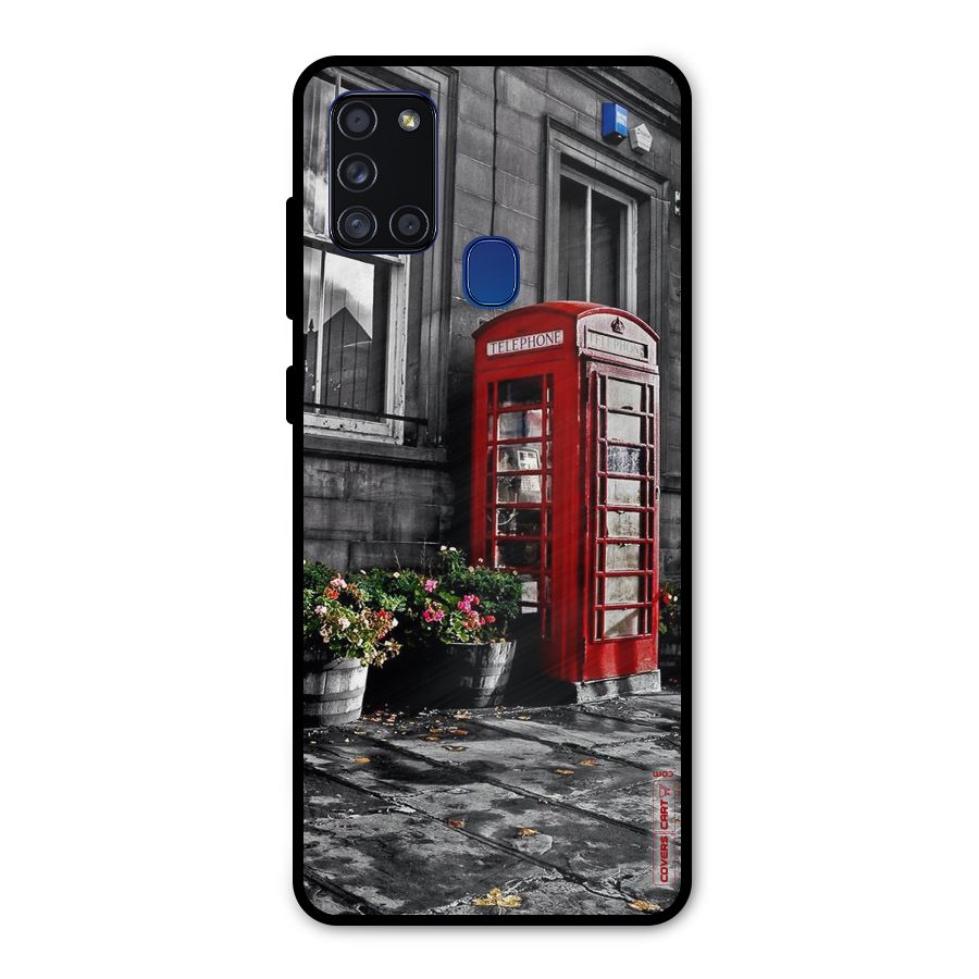 Flower And Booth Metal Back Case for Galaxy A21s