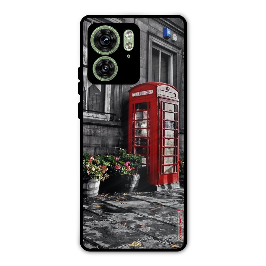 Flower And Booth Metal Back Case for Motorola Edge 40 5G