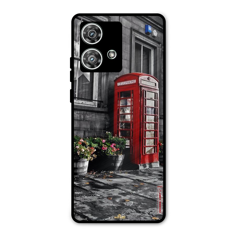 Flower And Booth Metal Back Case for Motorola Edge 40 Neo