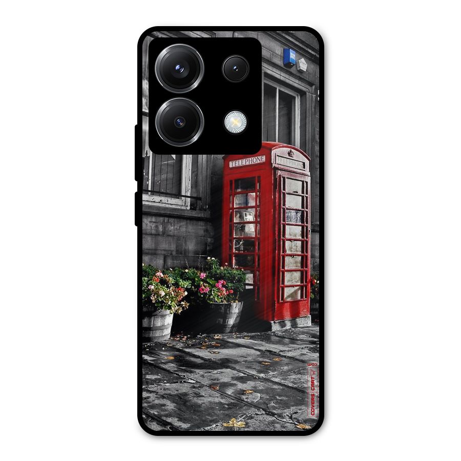 Flower And Booth Metal Back Case for Poco X6
