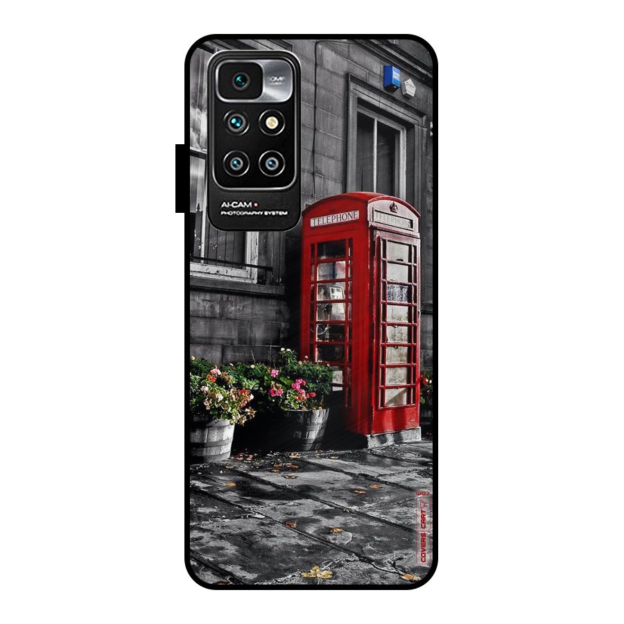 Flower And Booth Metal Back Case for Redmi 10 Prime