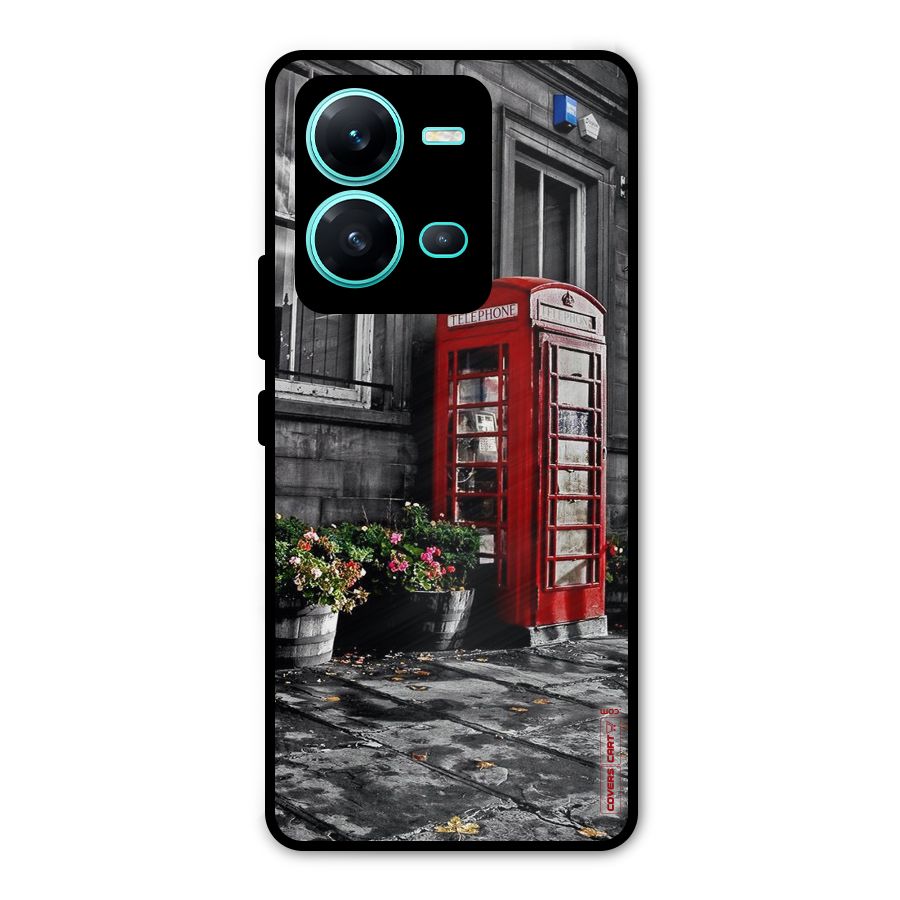 Flower And Booth Metal Back Case for Vivo V25