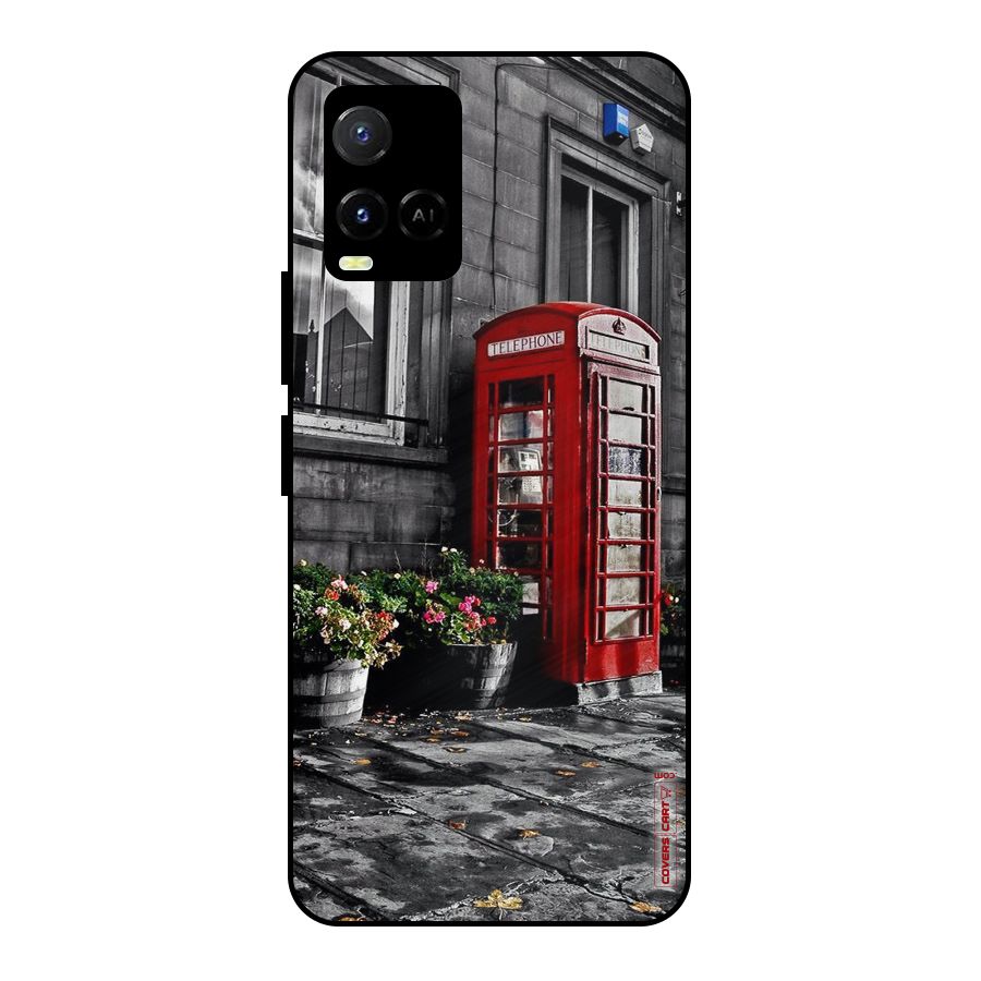 Flower And Booth Metal Back Case for Vivo Y21
