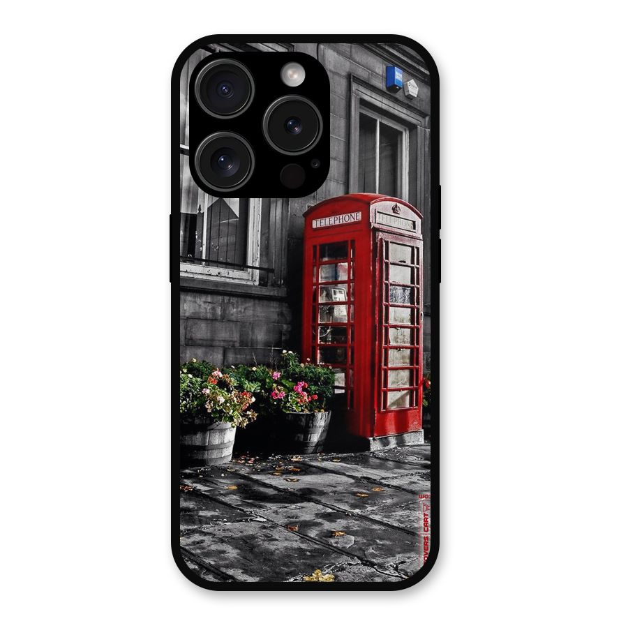 Flower And Booth Metal Back Case for iPhone 15 Pro