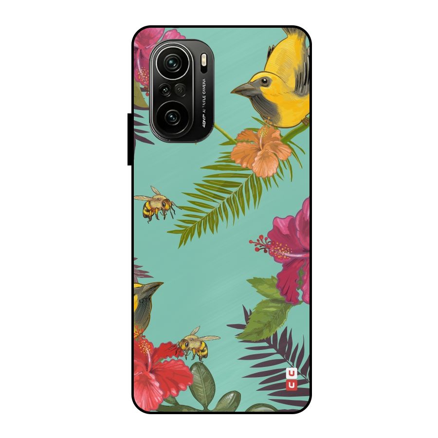 Flower Bird and Bee Metal Back Case for Mi 11X Pro