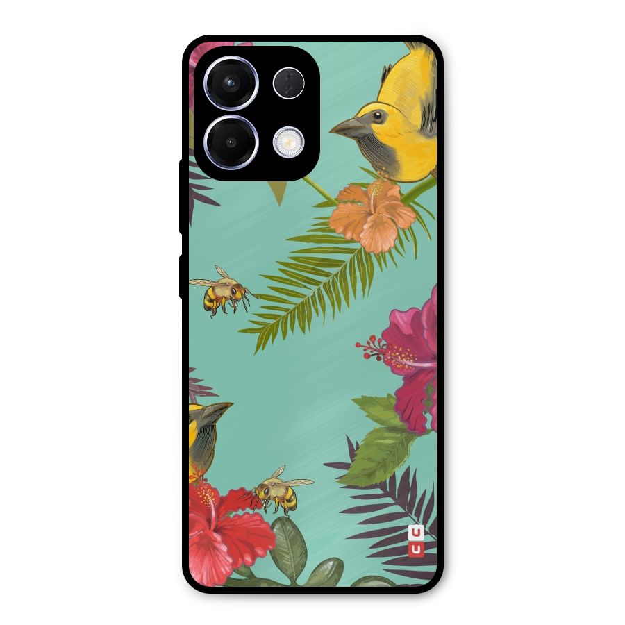 Flower Bird and Bee Metal Back Case for Oppo K13