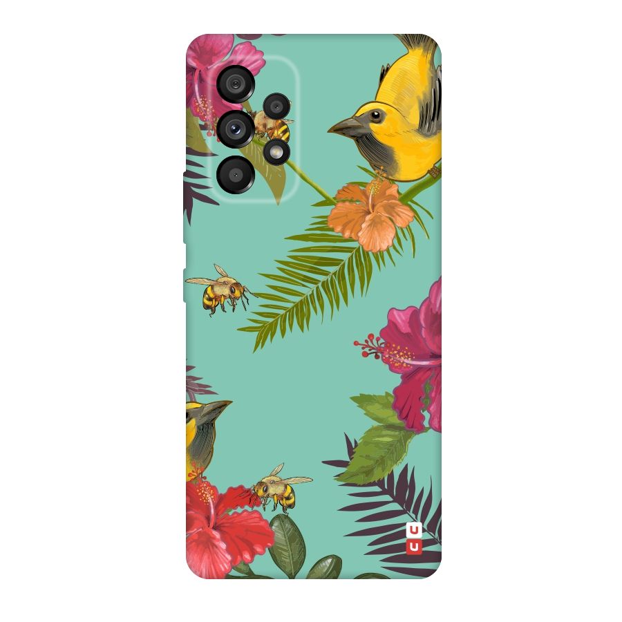 Flower Bird and Bee Original Polycarbonate Back Case for Galaxy A53 5G