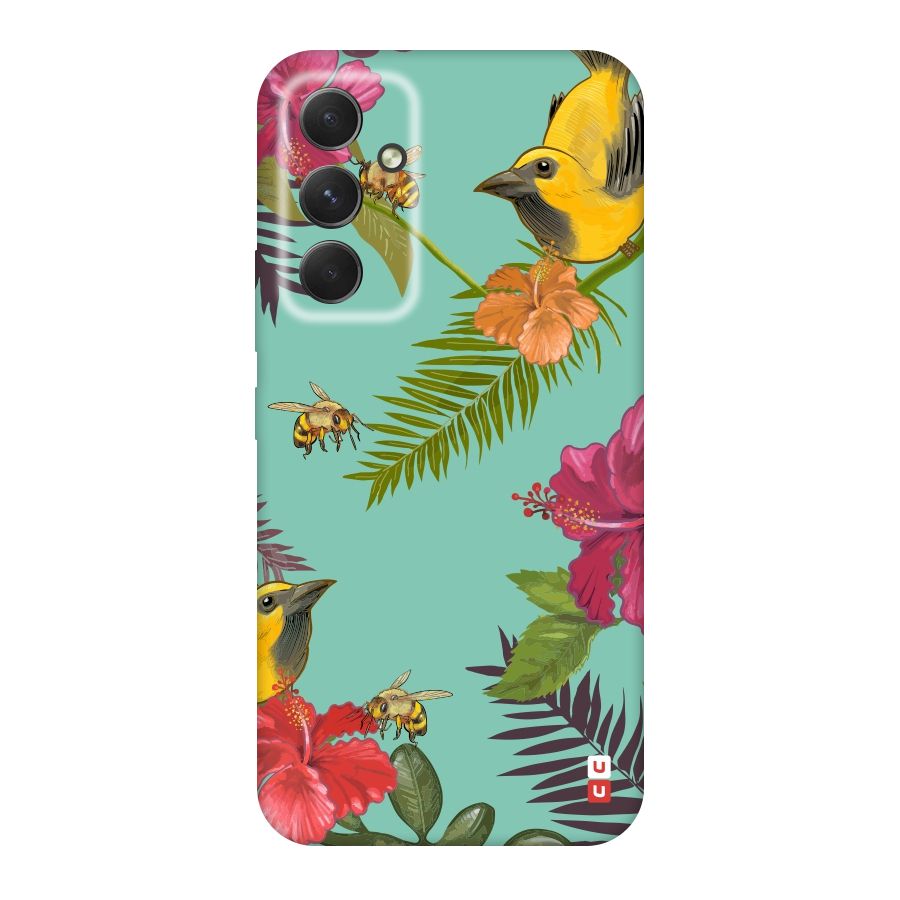 Flower Bird and Bee Original Polycarbonate Back Case for Galaxy A54