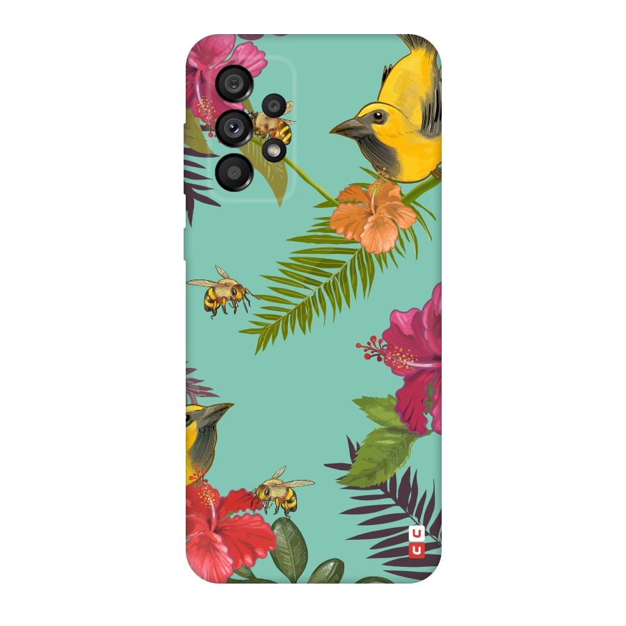 Flower Bird and Bee Original Polycarbonate Back Case for Galaxy A73 5G