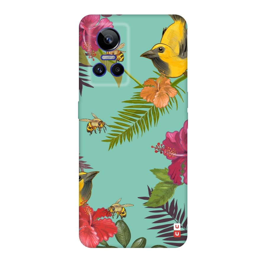 Flower Bird and Bee Original Polycarbonate Back Case for Realme GT Neo 3
