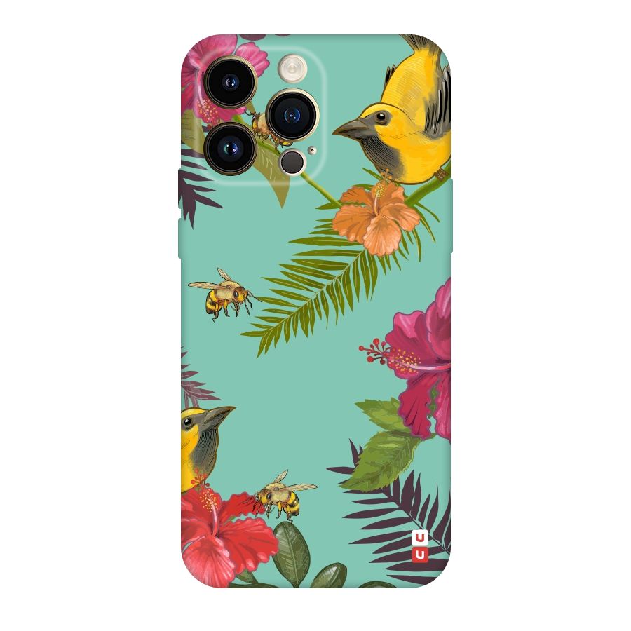Flower Bird and Bee Original Polycarbonate Back Case for iPhone 14 Pro Max