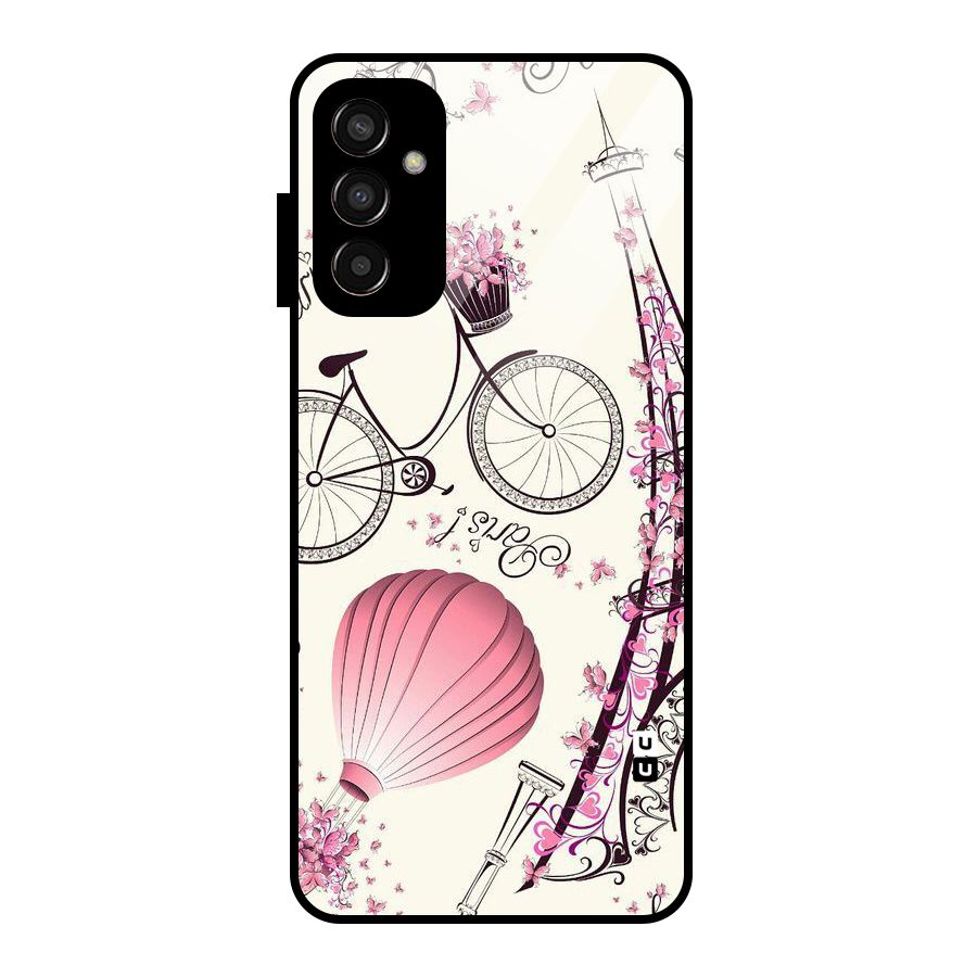 Flower Clipart Design Glass Back Case for Galaxy F13