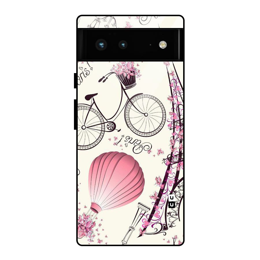 Flower Clipart Design Glass Back Case for Google Pixel 6