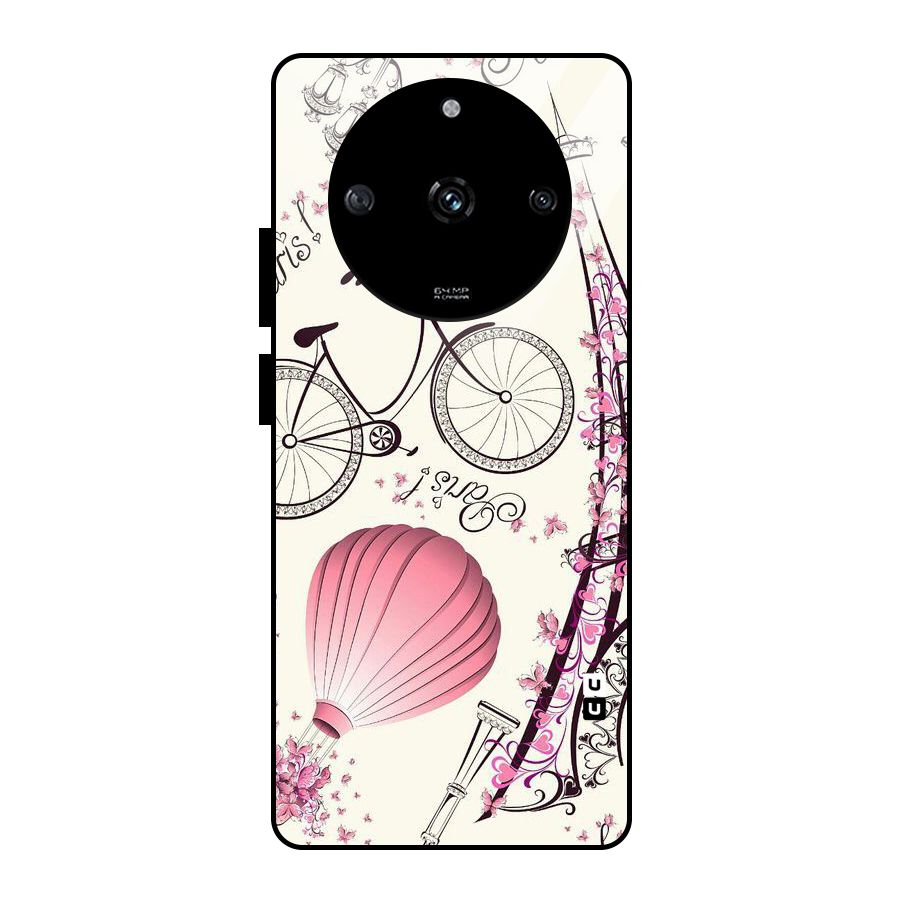 Flower Clipart Design Glass Back Case for Realme Narzo 60 5G