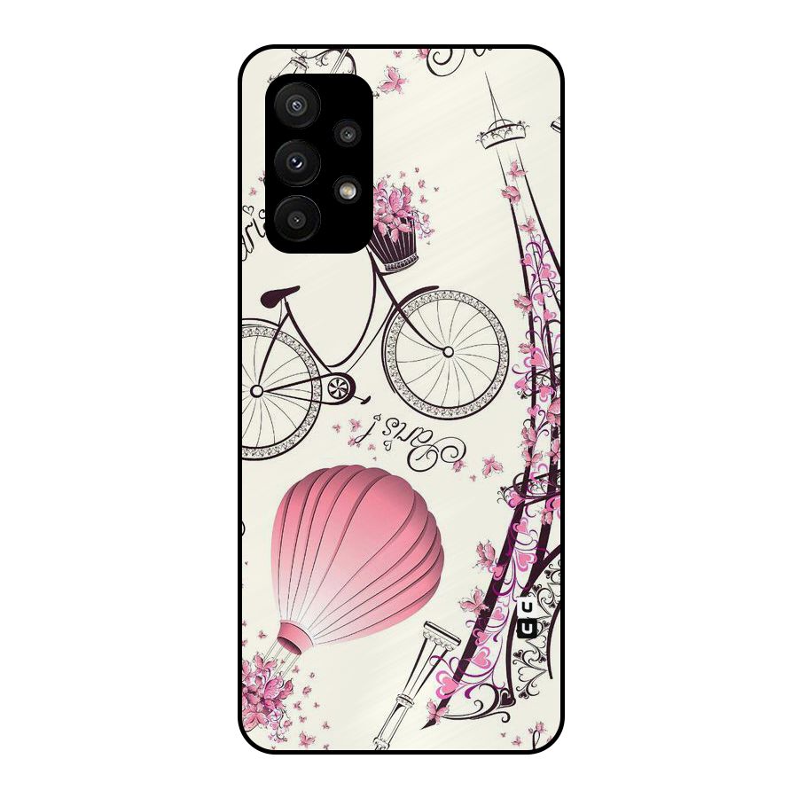 Flower Clipart Design Metal Back Case for Galaxy A23