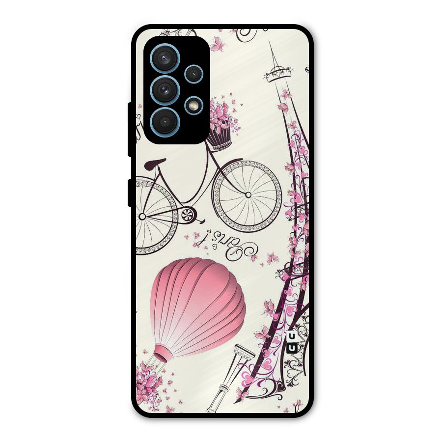 Flower Clipart Design Metal Back Case for Galaxy A32