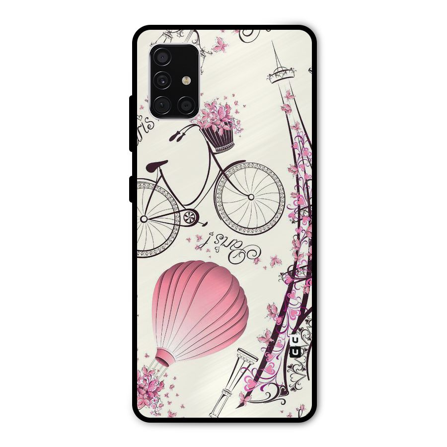 Flower Clipart Design Metal Back Case for Galaxy A51