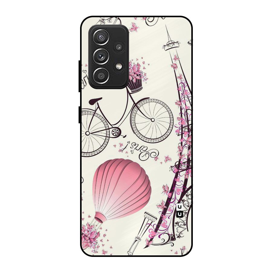 Flower Clipart Design Metal Back Case for Galaxy A52