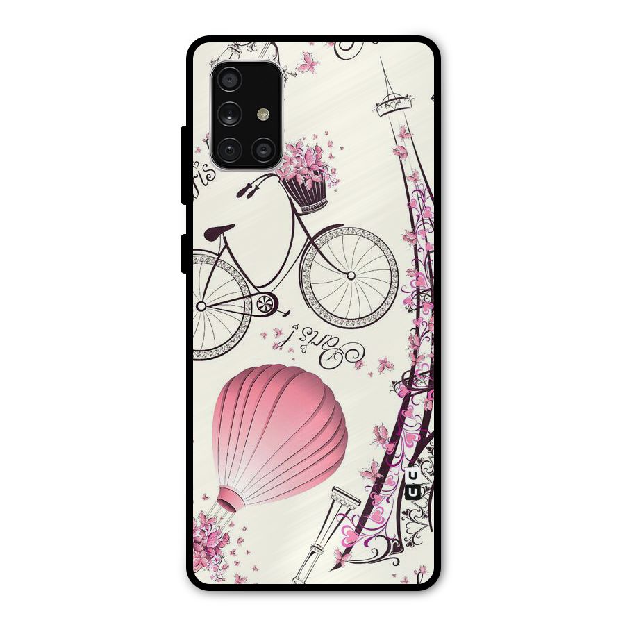 Flower Clipart Design Metal Back Case for Galaxy A71