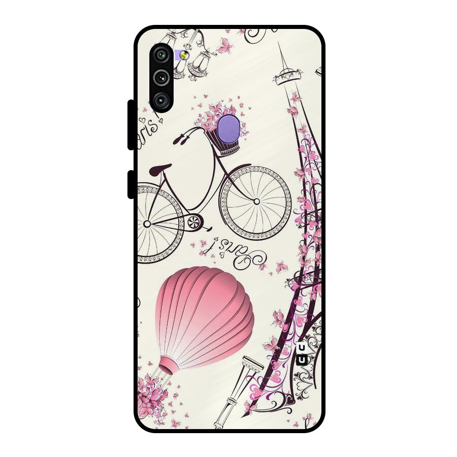 Flower Clipart Design Metal Back Case for Galaxy M11
