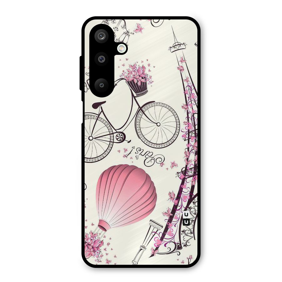 Flower Clipart Design Metal Back Case for Galaxy M16