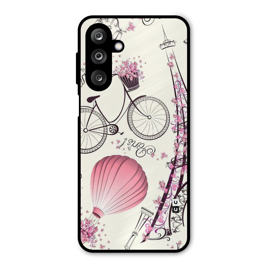Flower Clipart Design Metal Back Case for Galaxy M36