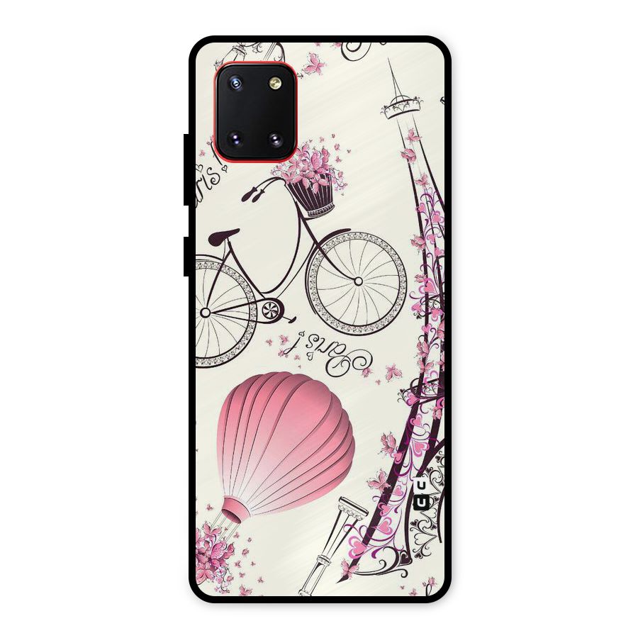 Flower Clipart Design Metal Back Case for Galaxy Note 10 Lite