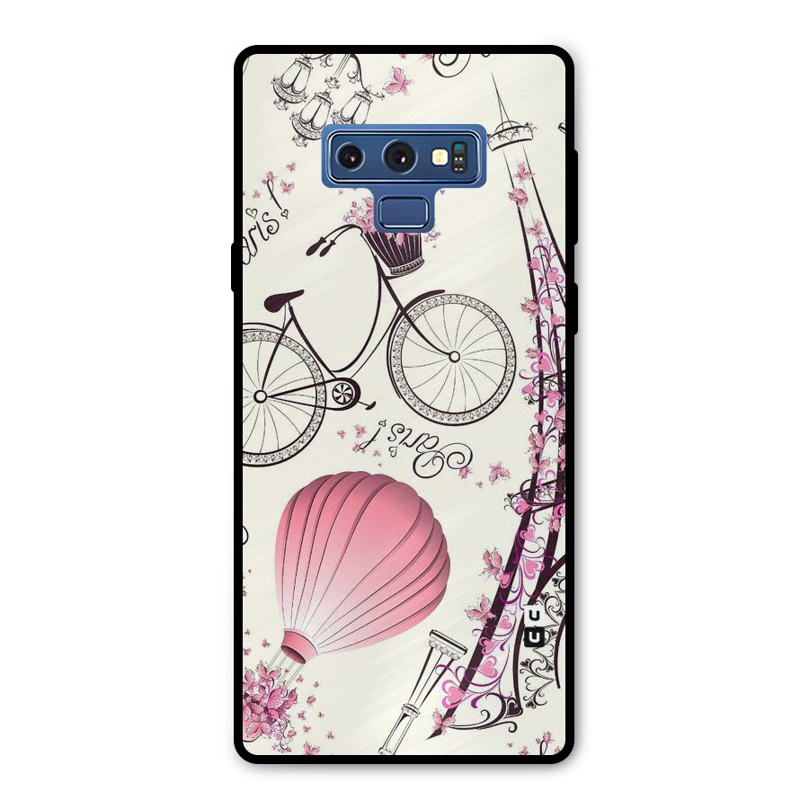 Flower Clipart Design Metal Back Case for Galaxy Note 9