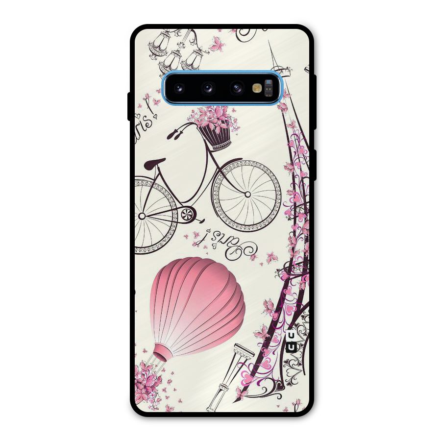 Flower Clipart Design Metal Back Case for Galaxy S10