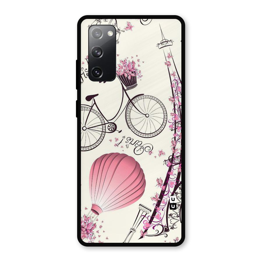 Flower Clipart Design Metal Back Case for Galaxy S20 FE 5G