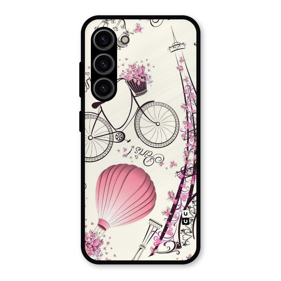 Flower Clipart Design Metal Back Case for Galaxy S23