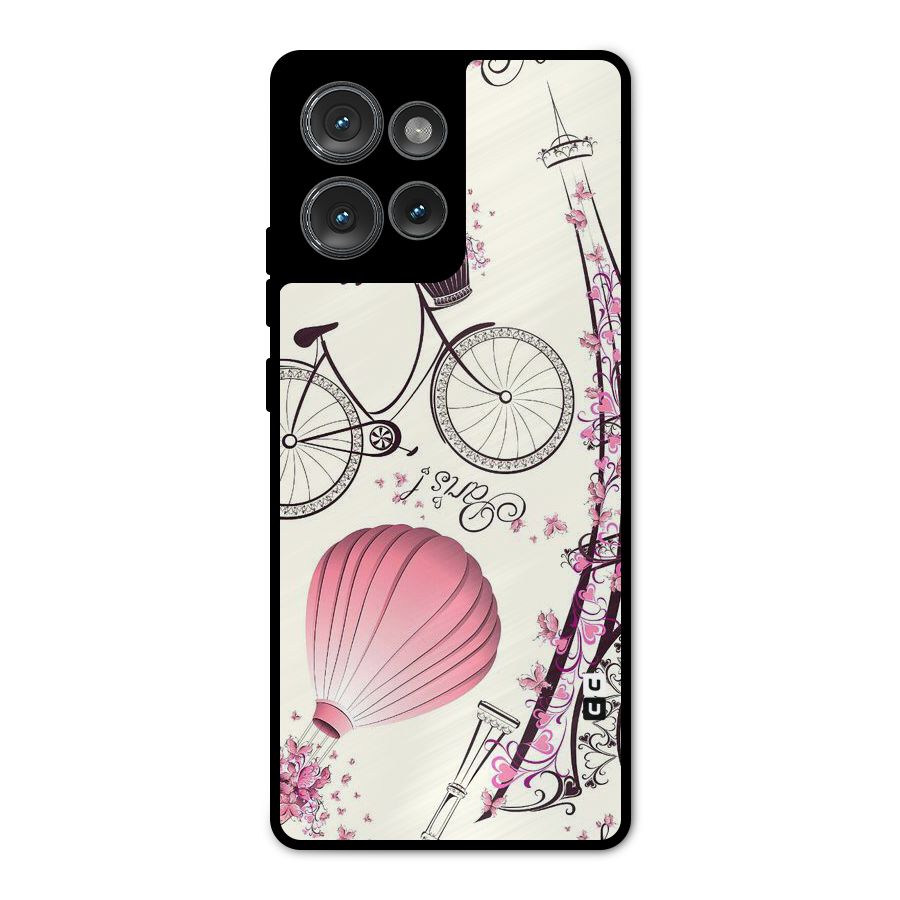 Flower Clipart Design Metal Back Case for Motorola Edge 50