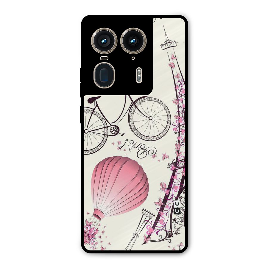 Flower Clipart Design Metal Back Case for Motorola Edge 50 Ultra
