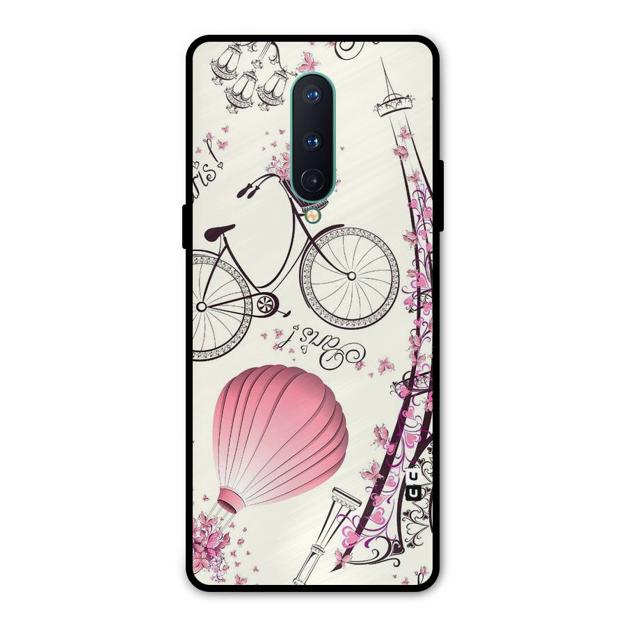 Flower Clipart Design Metal Back Case for OnePlus 8