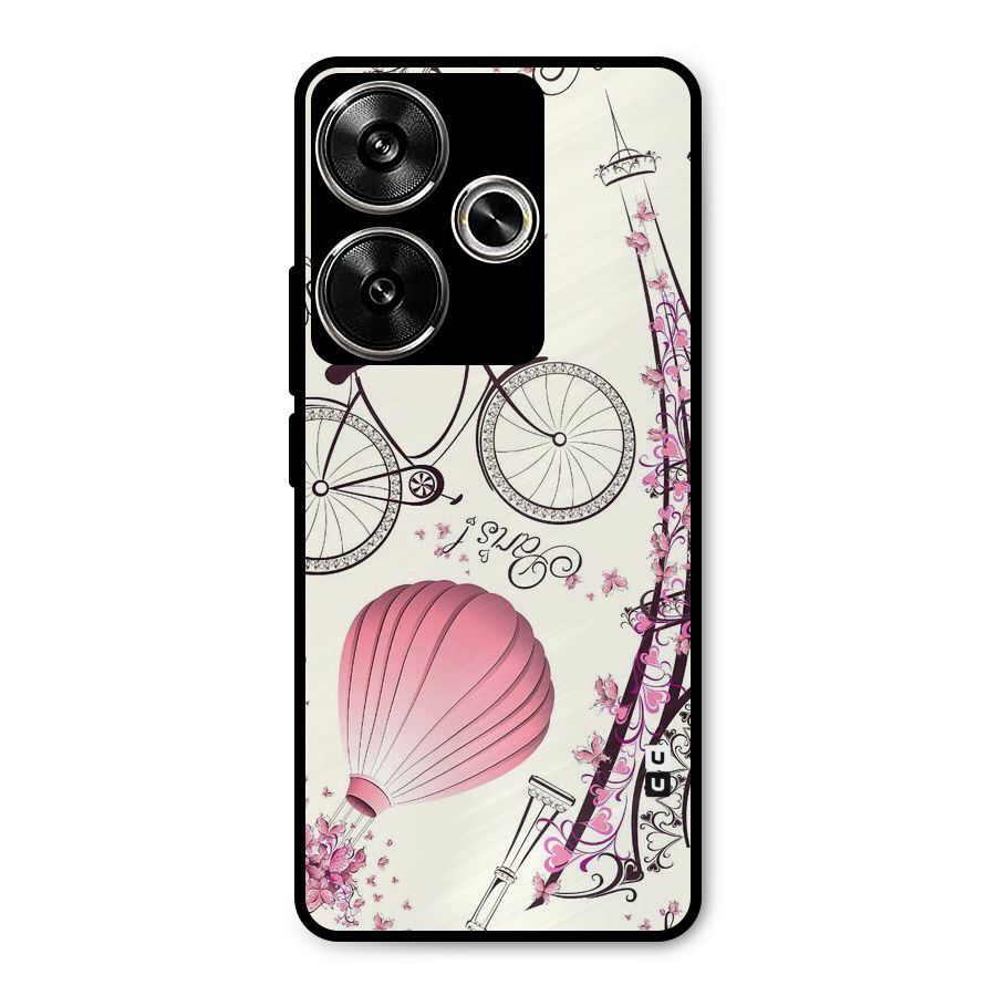 Flower Clipart Design Metal Back Case for Poco F6