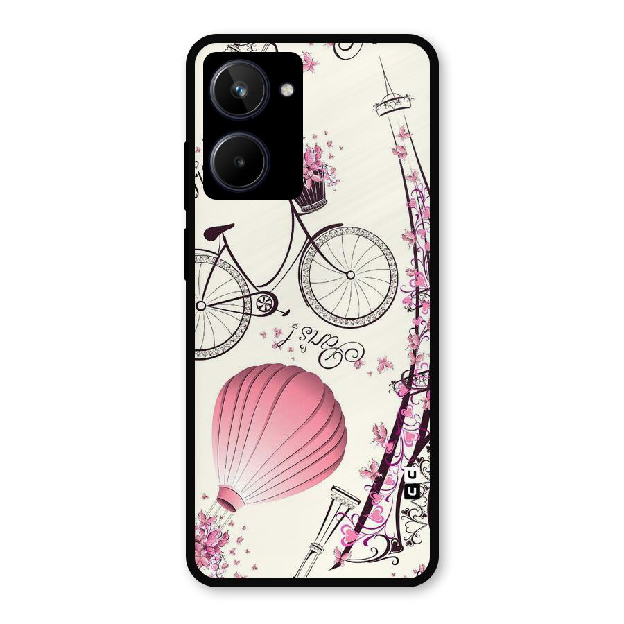 Flower Clipart Design Metal Back Case for Realme 10