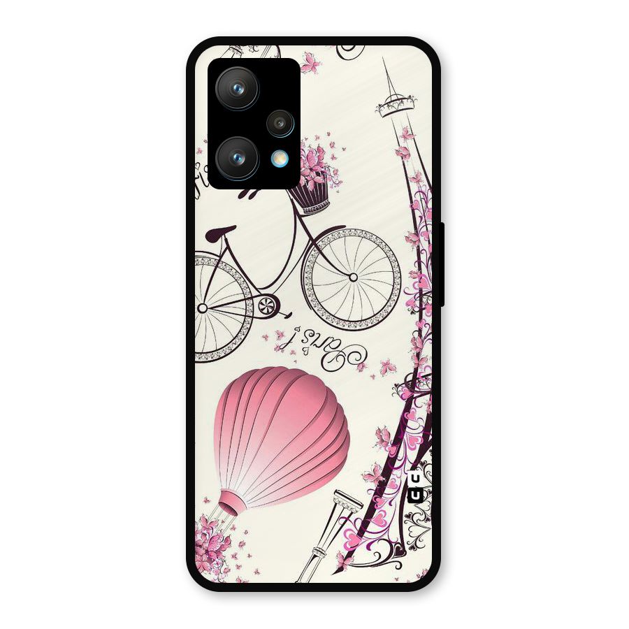 Flower Clipart Design Metal Back Case for Realme Narzo 50 Pro