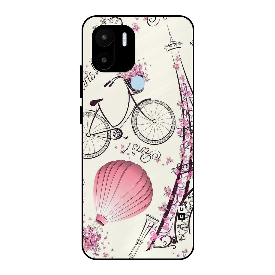 Flower Clipart Design Metal Back Case for Redmi A2+