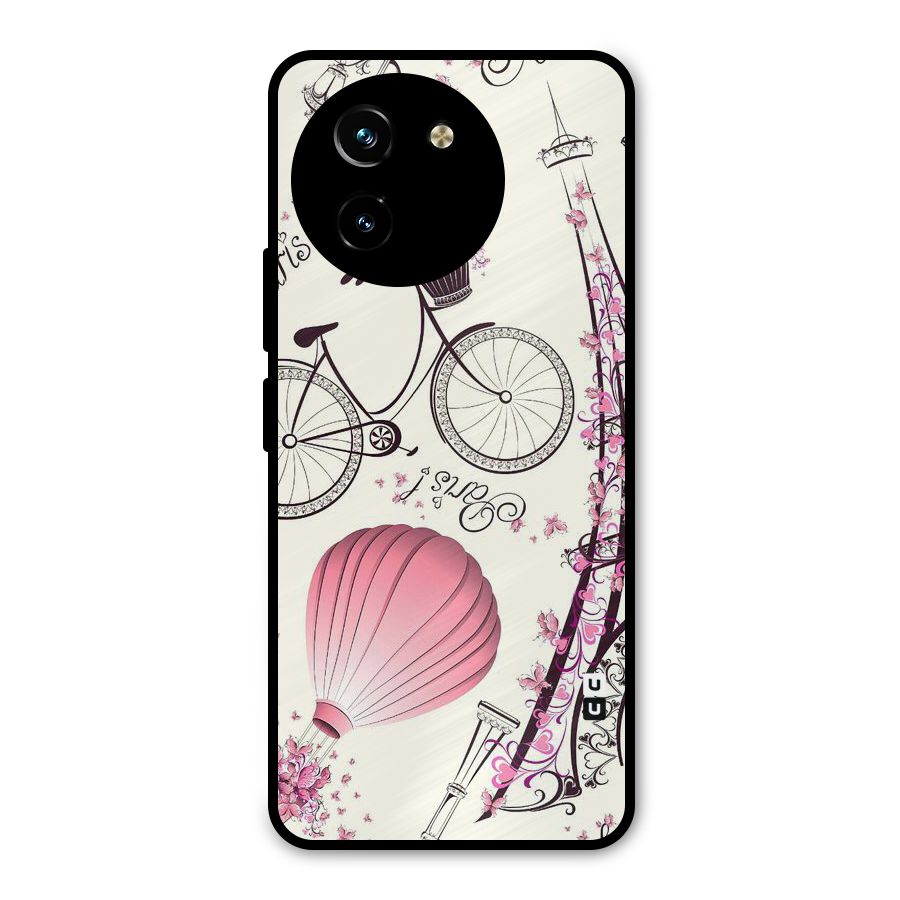 Flower Clipart Design Metal Back Case for Vivo T3x