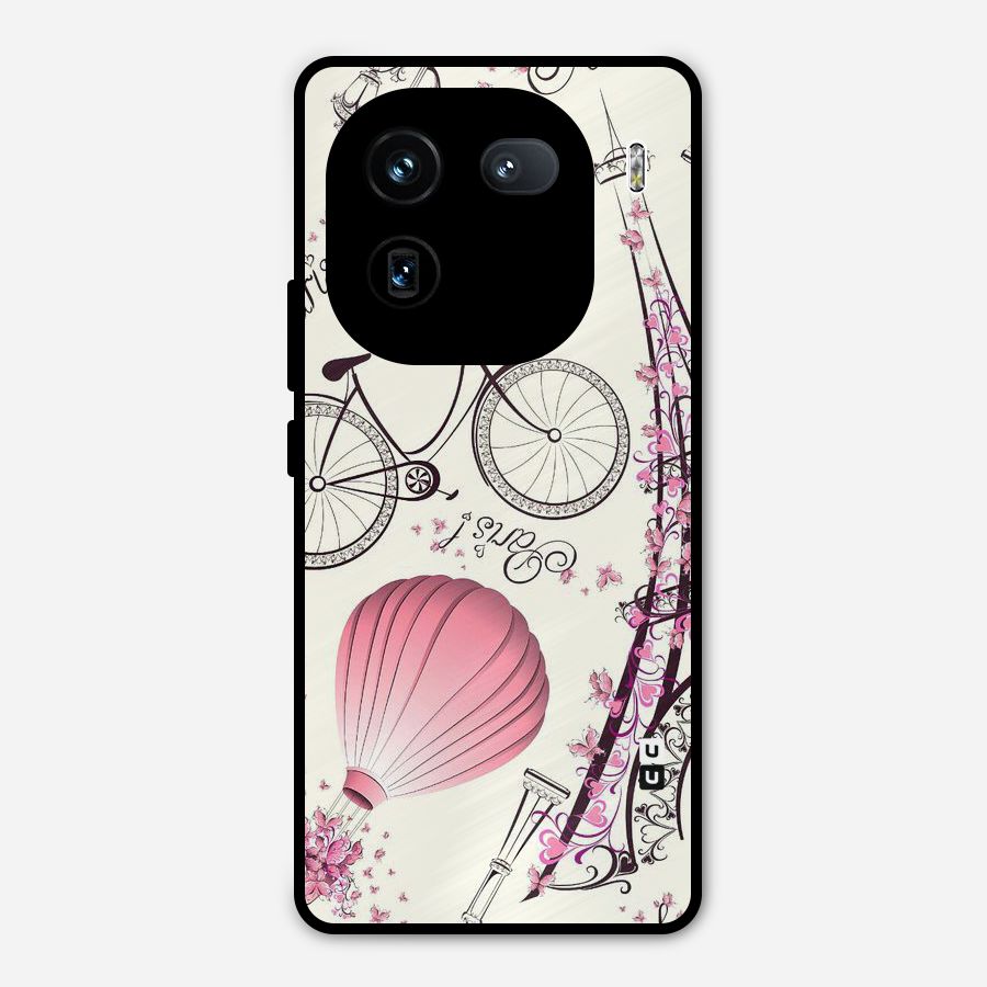Flower Clipart Design Metal Back Case for iQOO 12