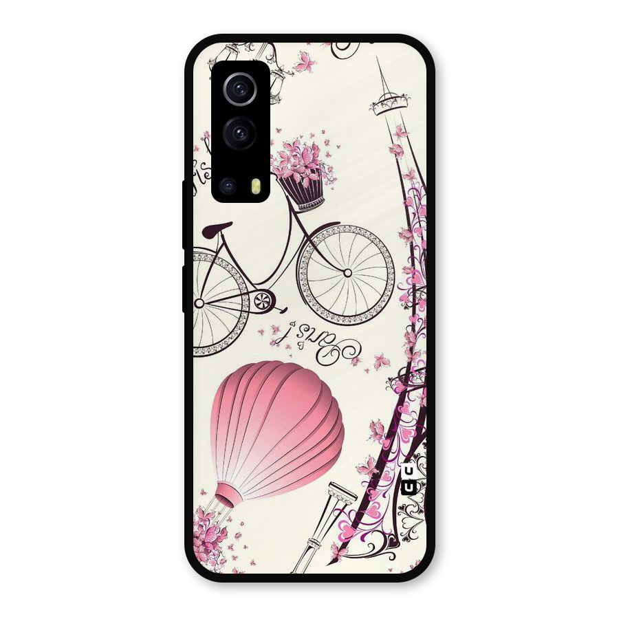 Flower Clipart Design Metal Back Case for iQOO Z3