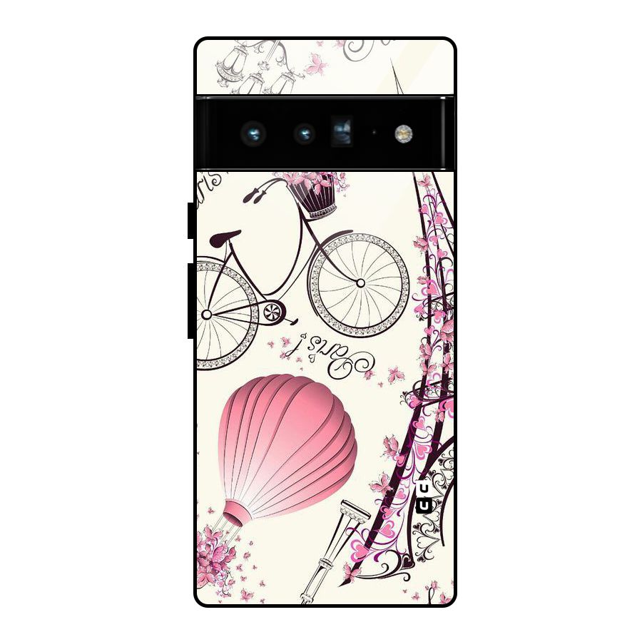 Flower Clipart Glass Back Case for Google Pixel 6 Pro