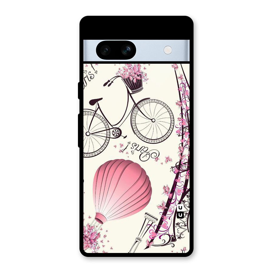 Flower Clipart Glass Back Case for Google Pixel 7a