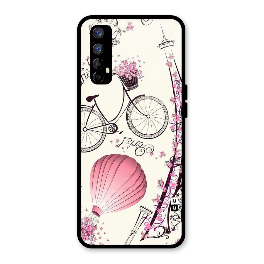 Flower Clipart Glass Back Case for Realme 7